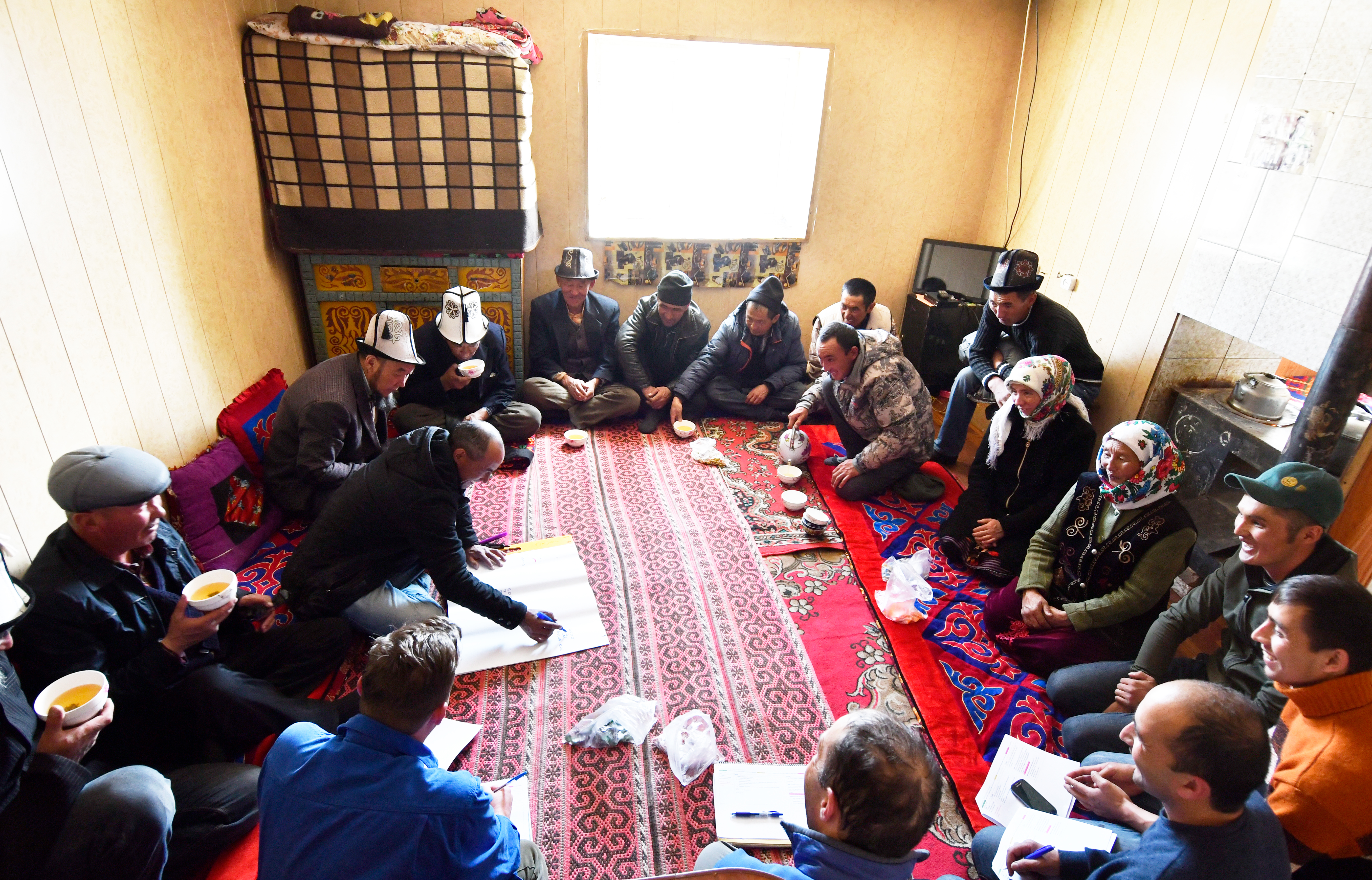Community meeting in Alichur village