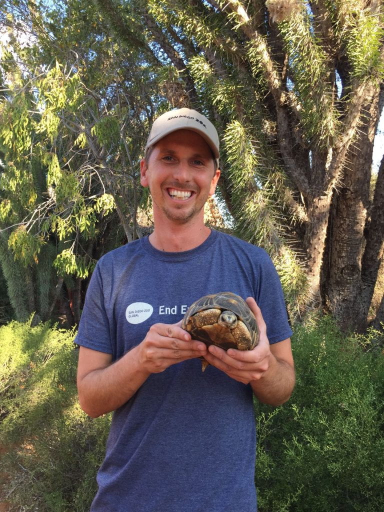 Matt Marinkovich with turtle