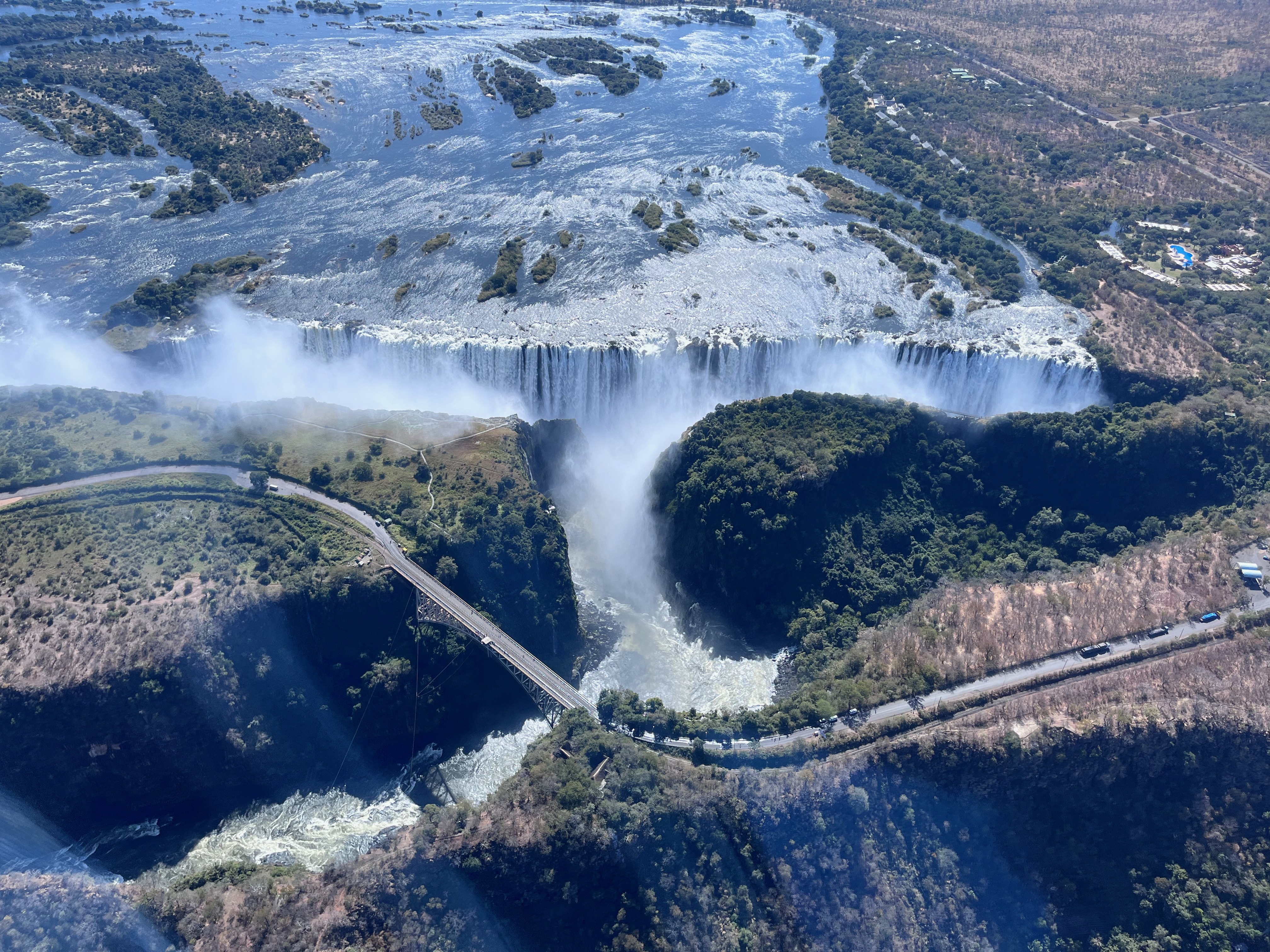 Victoria Falls from above.