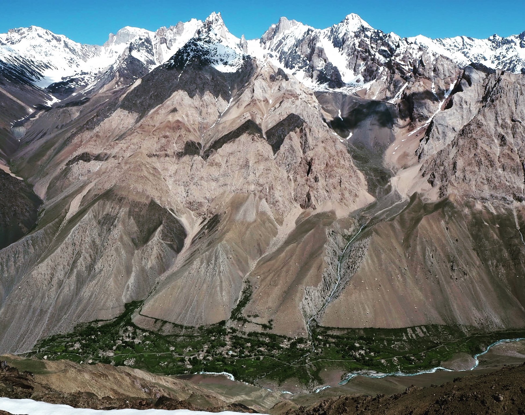 A mountainscape, overlooking Ravmed, Tajikistan by Daniel Foley.