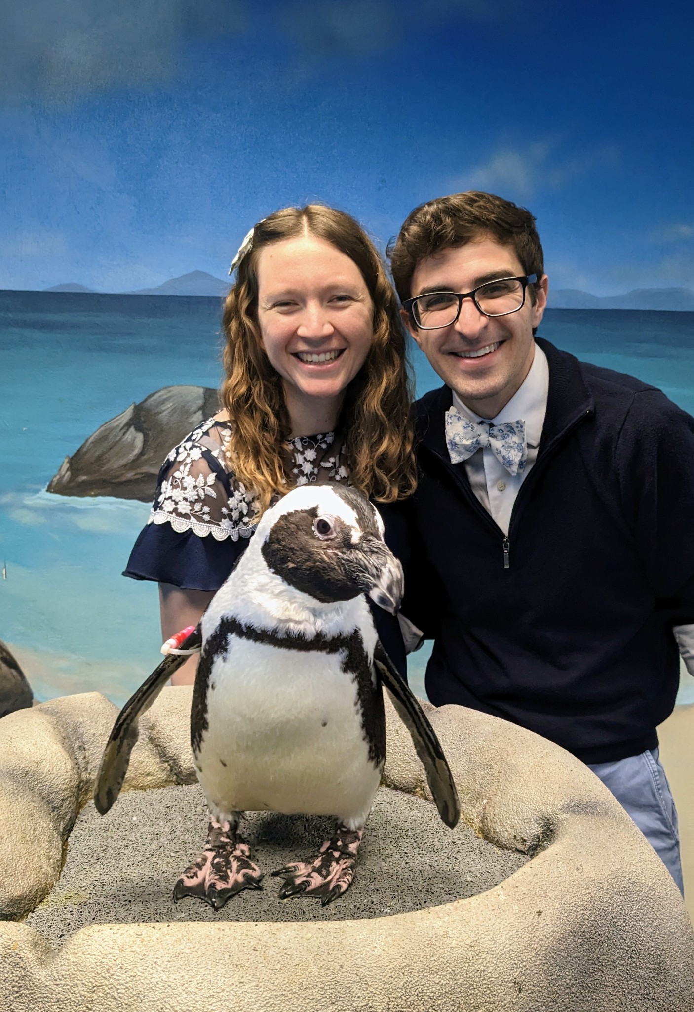 Michelle, Zach and penguin.