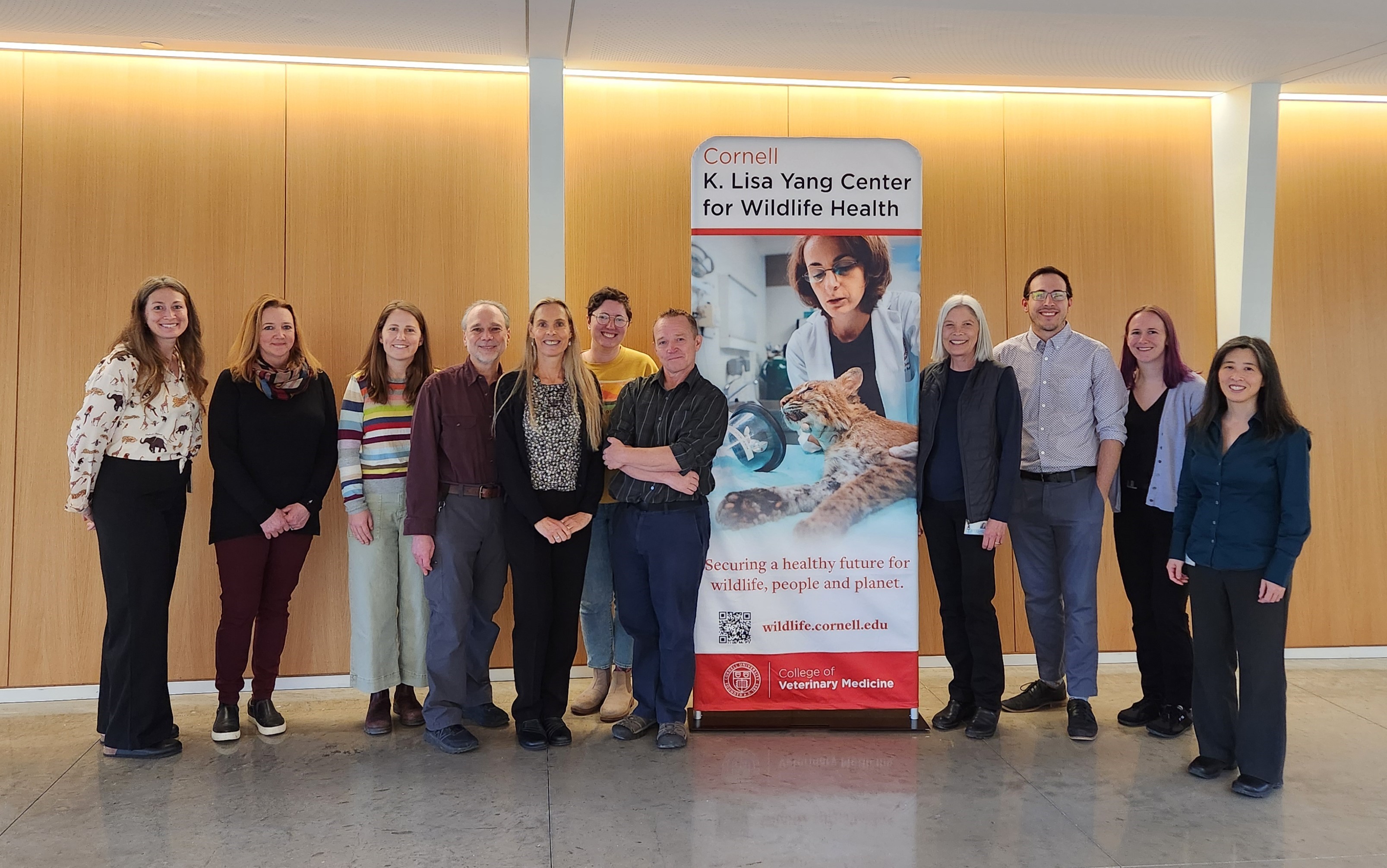 The Yang Center for Wildlife Health team with invited speaker, Marcy Uhart
