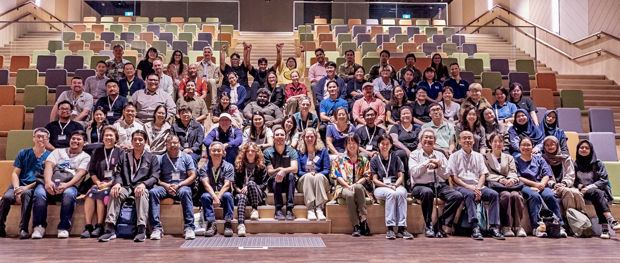 A large group of people posing for a photo.