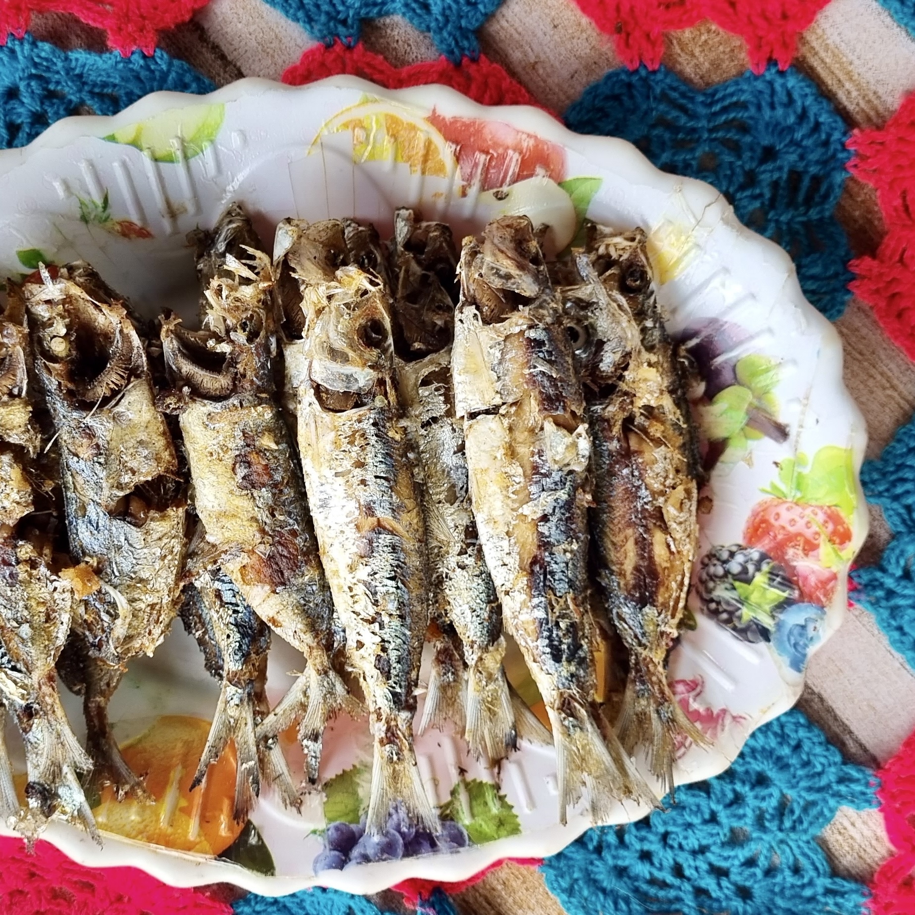 cooked sardines on a plate