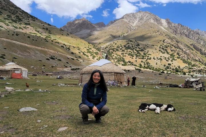 Cornell staff member Helen Lee in Kyrgyzstan
