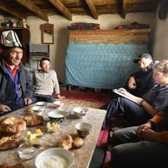 Conducting household questionnaire surveys in Pamir village