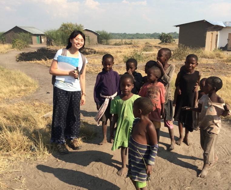 Veterinary students with children