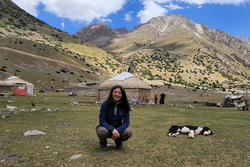 Cornell staff member Helen Lee in Kyrgyzstan