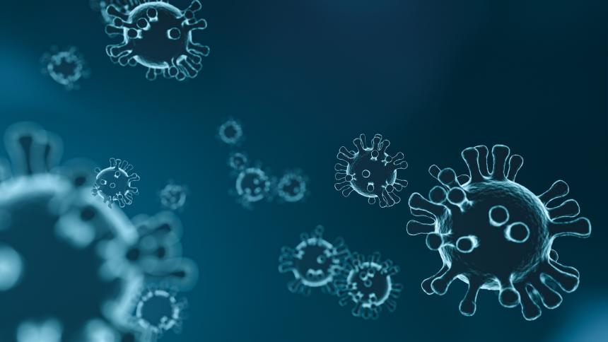 Virus image from Pixabay