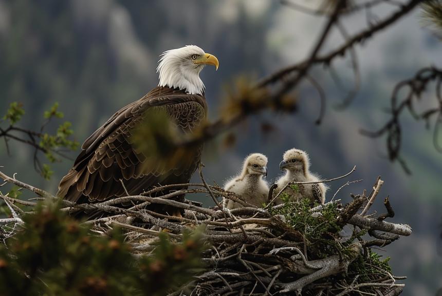 Bald Eagles in nest-Pixabay-8743805_1920